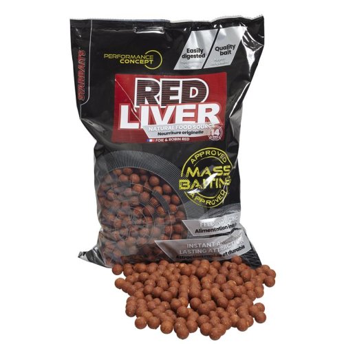 STARBAITS BOUILLETTES MASS BAITING RED LIVER 3KG
