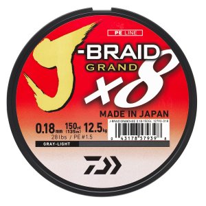 TRESSE DAIWA J-BRAID GRAND 135 M GRISE