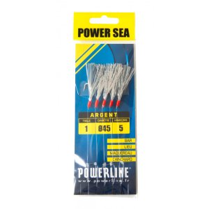 BAS DE LIGNE MAQUEREAUX POWERLINE POWERSEA ARGENT